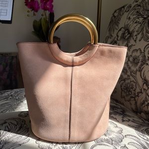 J Crew Light Pink Suede bag NWT